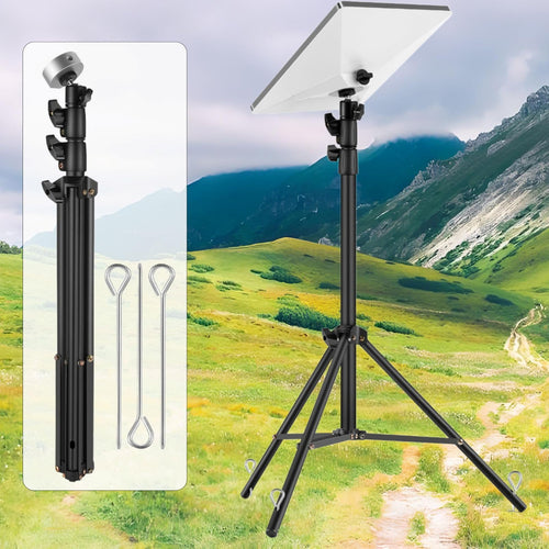 Starlink Mini Tripod - Starlink Mini Adapter Kit with 360° Adjustment Gimbal, Suitable for Courtyard, Field Work, Camping and RV Travel