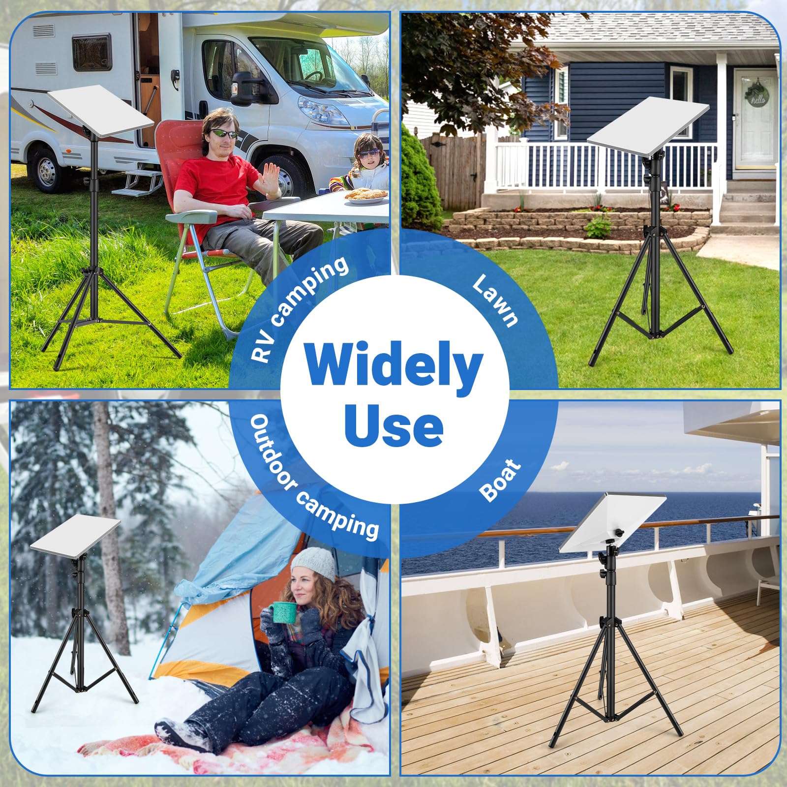 Starlink Mini Tripod - Starlink Mini Adapter Kit with 360° Adjustment Gimbal, Suitable for Courtyard, Field Work, Camping and RV Travel