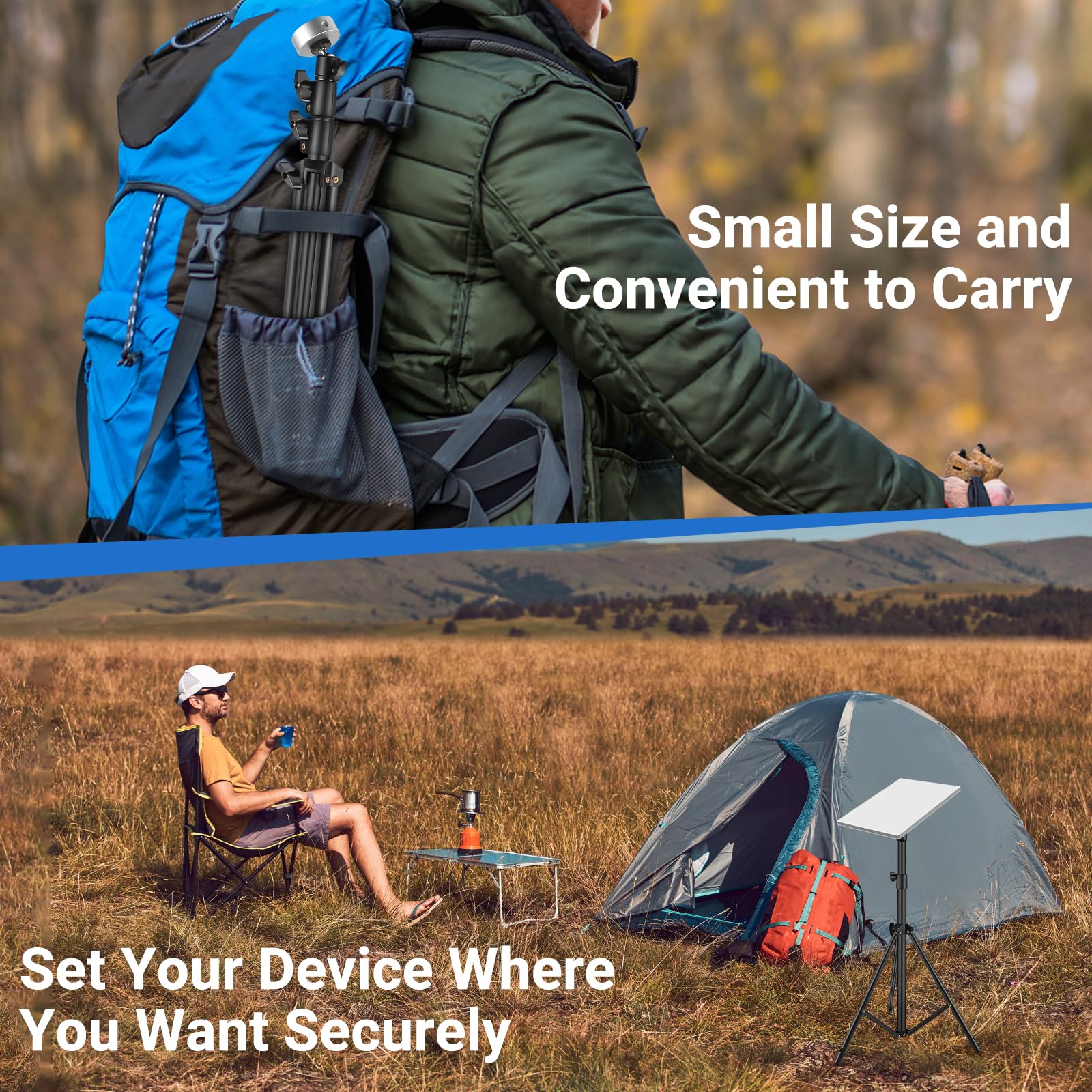Starlink Mini Tripod - Starlink Mini Adapter Kit with 360° Adjustment Gimbal, Suitable for Courtyard, Field Work, Camping and RV Travel
